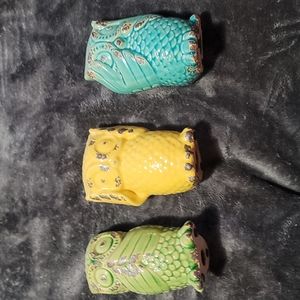 Set of 3 Owls (Hear no evil, see no evil, speak no evil) Super cute!